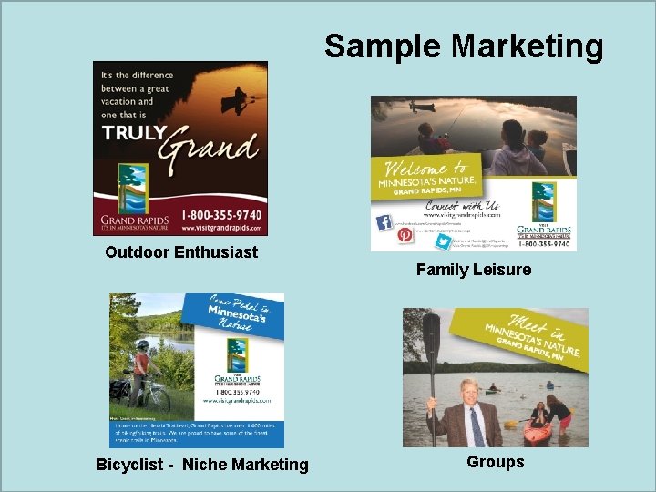Sample Marketing Outdoor Enthusiast Bicyclist - Niche Marketing Family Leisure Groups 