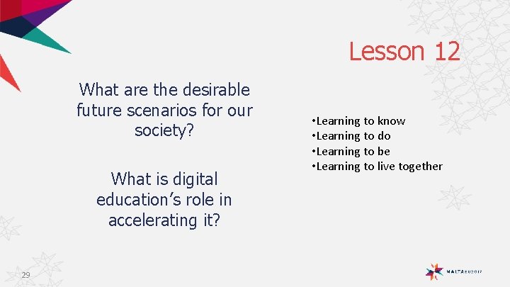 Lesson 12 What are the desirable future scenarios for our society? What is digital