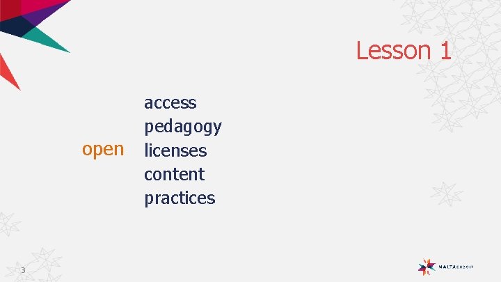 Lesson 1 open 3 access pedagogy licenses content practices 