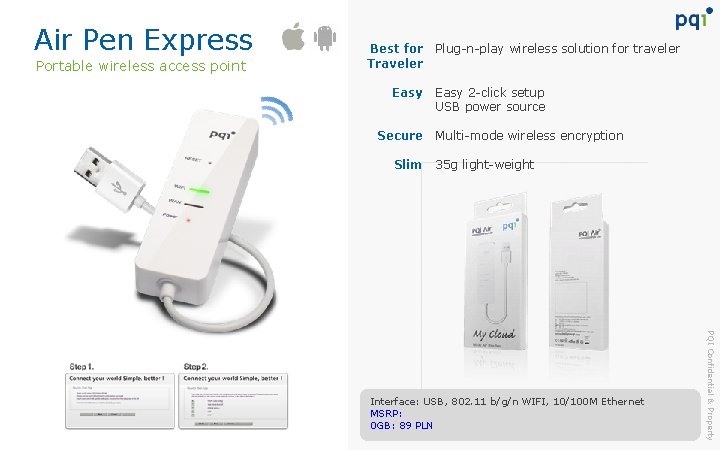 Air Pen Express Portable wireless access point Best for Traveler Easy Secure Slim Plug-n-play