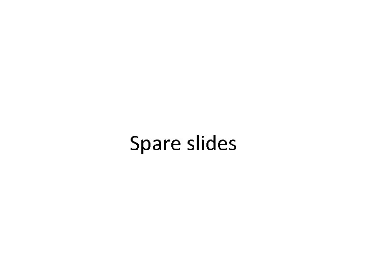 Spare slides 