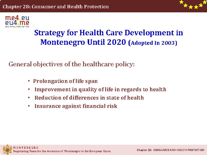 Chapter 28: Consumer and Health Protection Strategy for Health Care Development in Montenegro Until