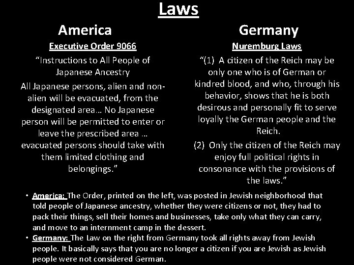 America Laws Executive Order 9066 “Instructions to All People of Japanese Ancestry All Japanese