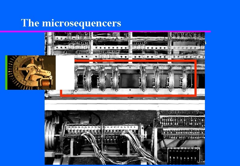 The microsequencers conducting rod: advances one position per cycle step 1 step 2 step