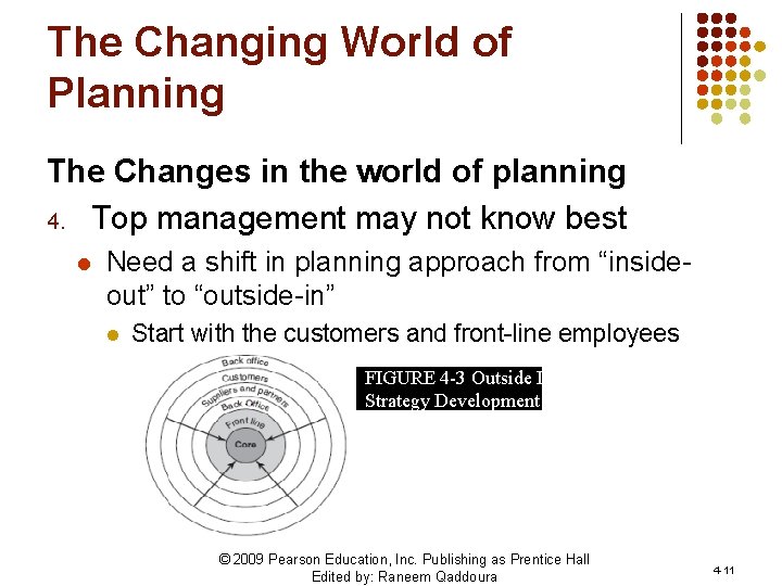 The Changing World of Planning The Changes in the world of planning 4. Top