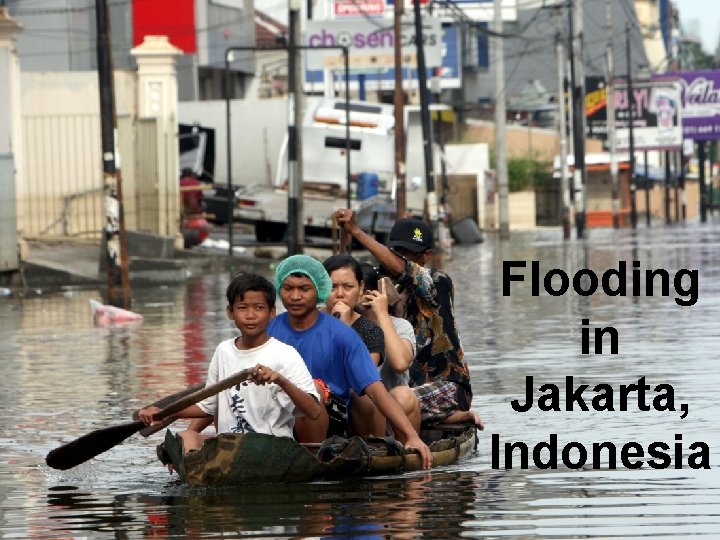 Flooding in Jakarta, Indonesia 