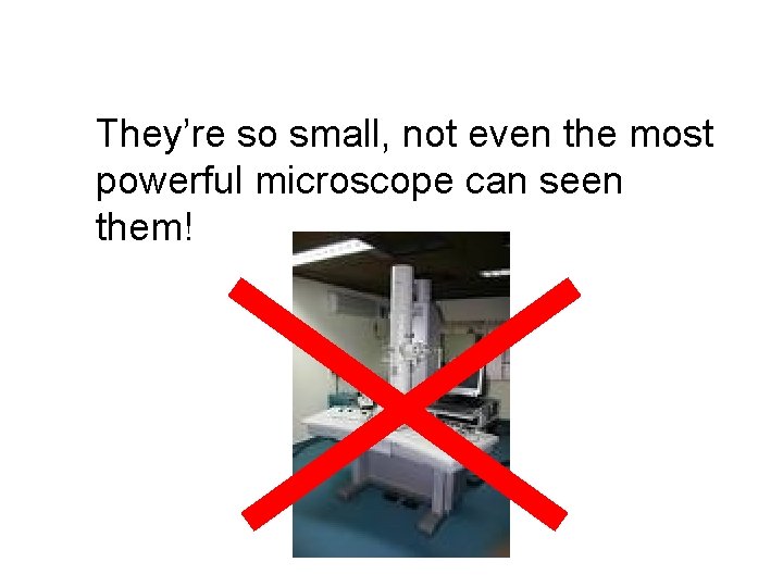 They’re so small, not even the most powerful microscope can seen them! 