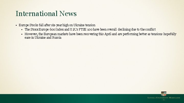 International News § Europe Stocks fall after six-year high on Ukraine tension § The International News § Europe Stocks fall after six-year high on Ukraine tension § The