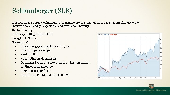 Schlumberger (SLB) Description: Supplies technology, helps manage projects, and provides information solutions to the