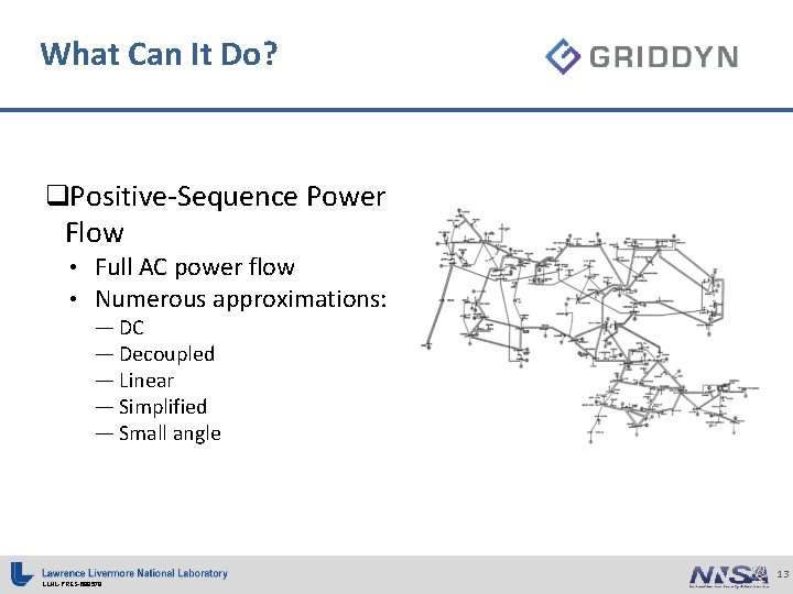 What Can It Do? q. Positive-Sequence Power Flow • Full AC power flow • What Can It Do? q. Positive-Sequence Power Flow • Full AC power flow •