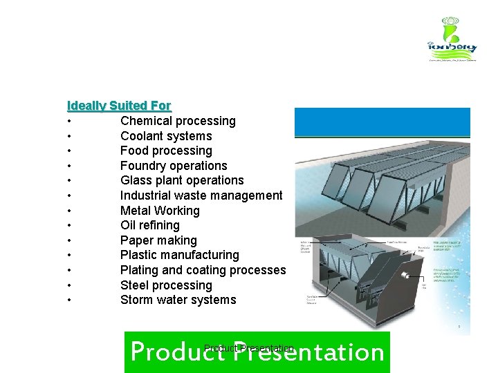 Ideally Suited For • Chemical processing • Coolant systems • Food processing • Foundry
