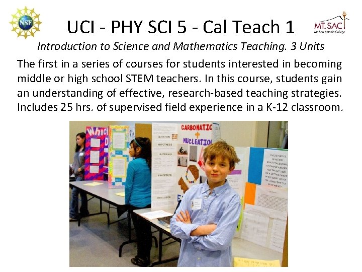 UCI - PHY SCI 5 - Cal Teach 1 Introduction to Science and Mathematics