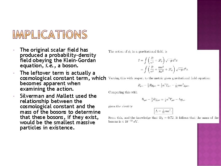  The original scalar field has produced a probability-density field obeying the Klein-Gordan equation,