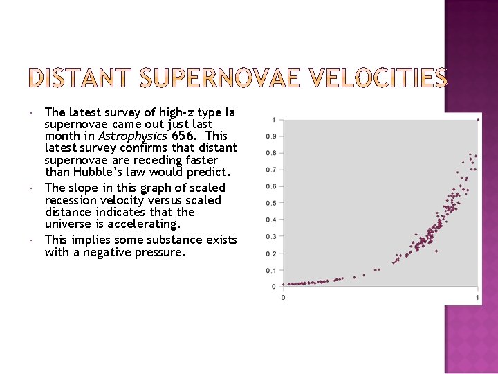  The latest survey of high-z type Ia supernovae came out just last month