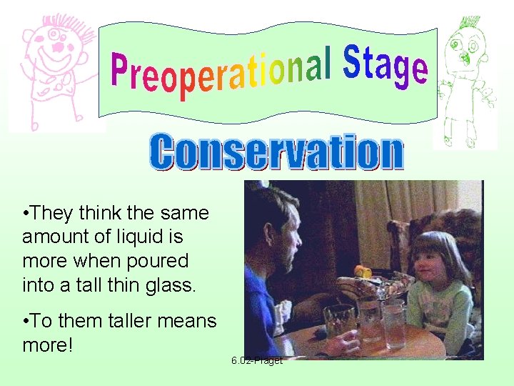  • They think the same amount of liquid is more when poured into