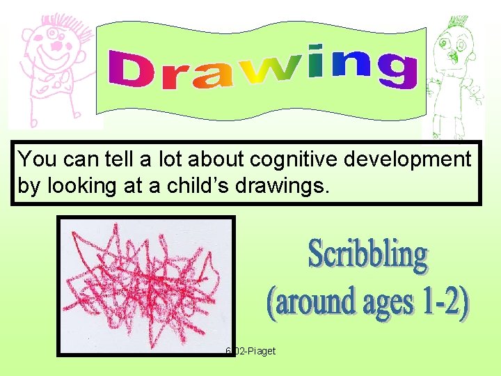 You can tell a lot about cognitive development by looking at a child’s drawings.