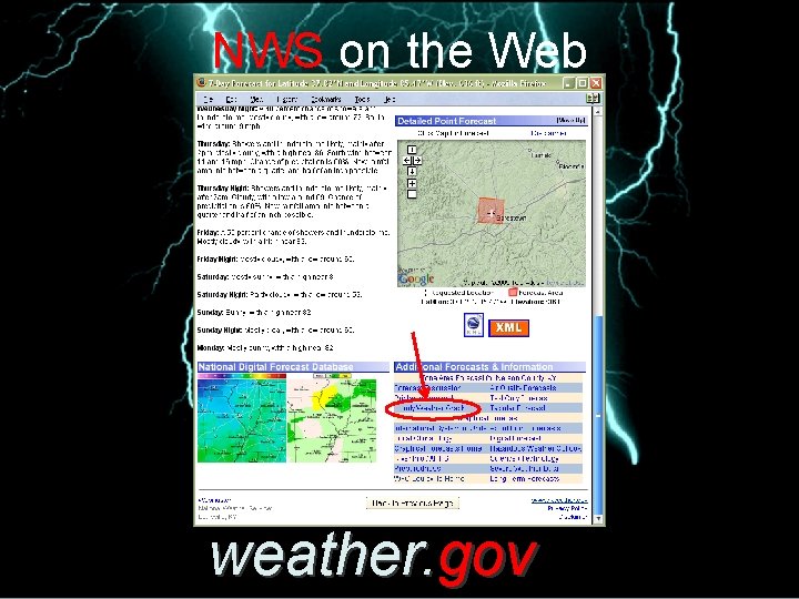 NWS on the Web weather. gov 