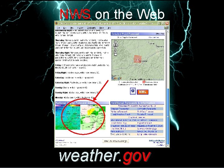 NWS on the Web weather. gov 