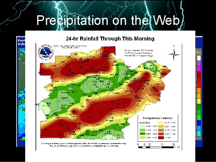 Precipitation on the Web 