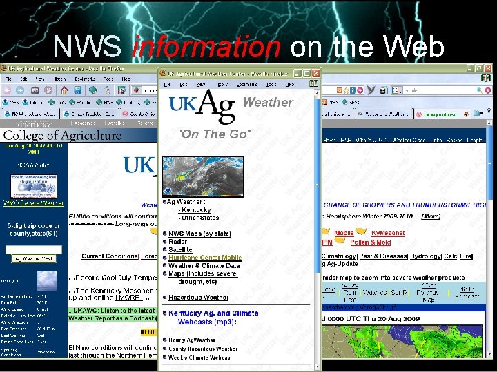 NWS information on the Web 