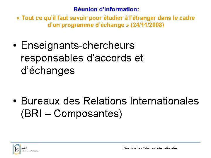  « Tout ce qu’il faut savoir pour étudier à l’étranger dans le cadre