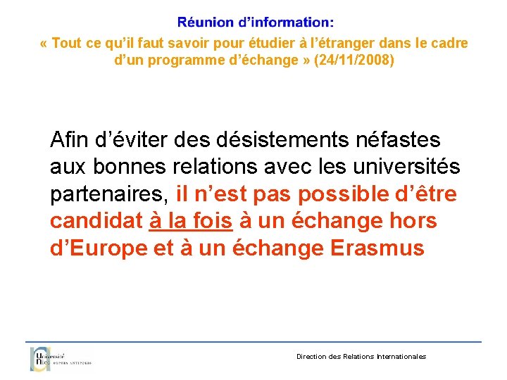  « Tout ce qu’il faut savoir pour étudier à l’étranger dans le cadre