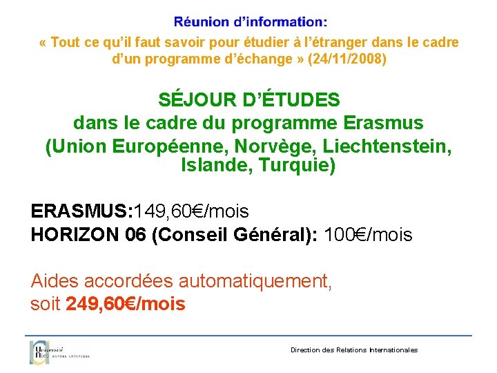 « Tout ce qu’il faut savoir pour étudier à l’étranger dans le cadre