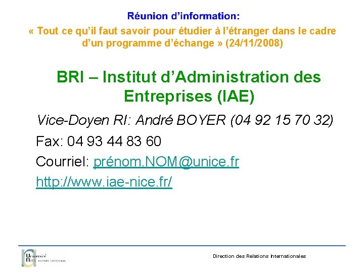  « Tout ce qu’il faut savoir pour étudier à l’étranger dans le cadre