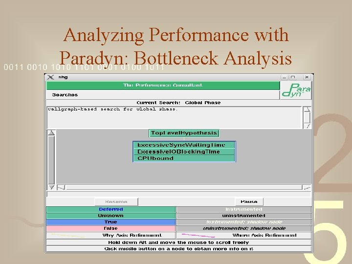 Analyzing Performance with Paradyn: Bottleneck Analysis 