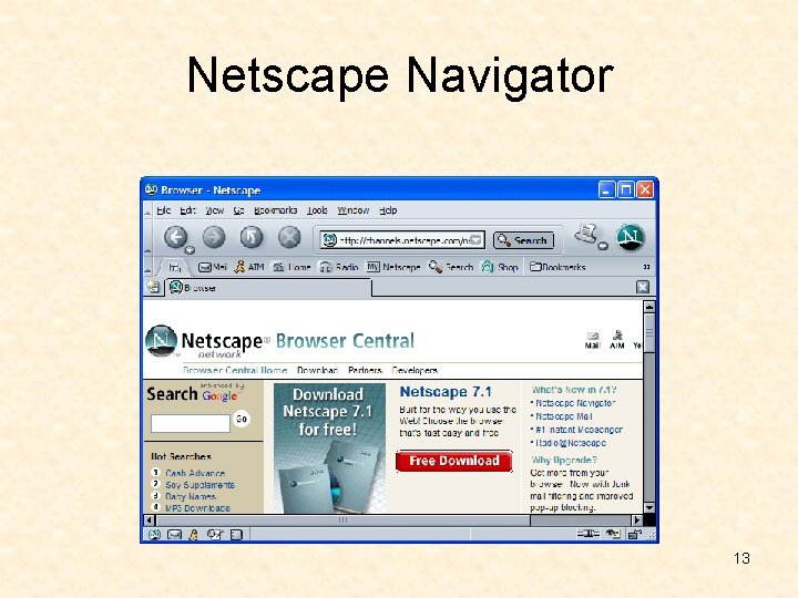 Netscape Navigator 13 Netscape Navigator 13