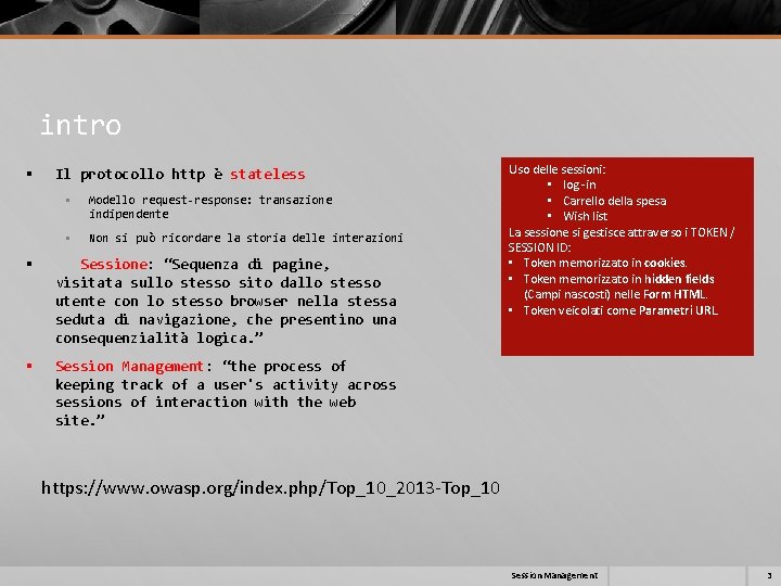 intro § Il protocollo http è stateless § Modello request-response: transazione indipendente § Non intro § Il protocollo http è stateless § Modello request-response: transazione indipendente § Non