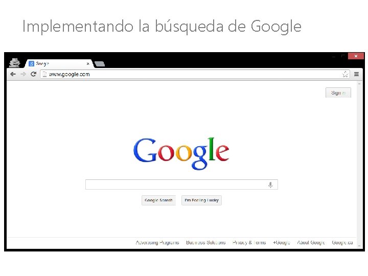 Implementando la búsqueda de Google 