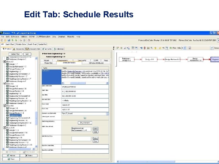 Edit Tab: Schedule Results 39 Edit Tab: Schedule Results 39