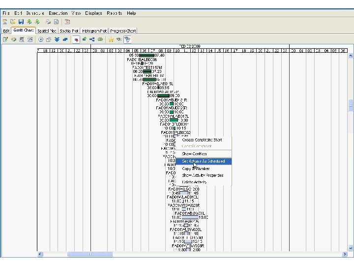 Gantt Chart with right-click menu 43 Gantt Chart with right-click menu 43