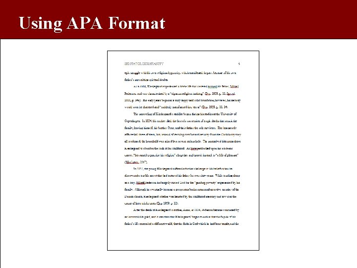 Using APA Format 4 