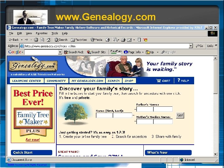 www. Genealogy. com © 2000 Toomey. org All Rights Reserved. 