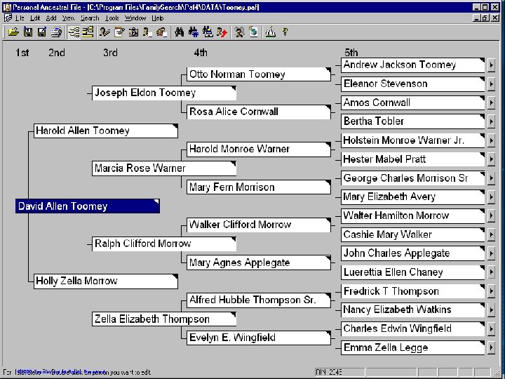 PAF 4. 0. 4 Screen Shot © 2000 Toomey. org All Rights Reserved. 