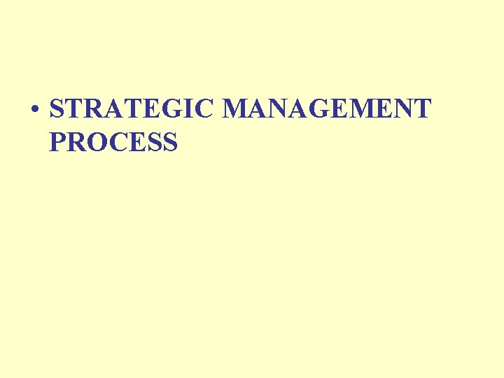  • STRATEGIC MANAGEMENT PROCESS 