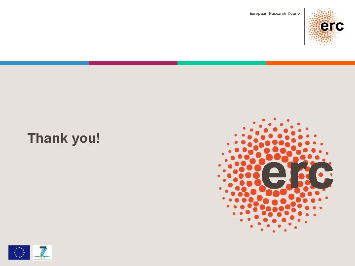 European Research Council Thank you! 