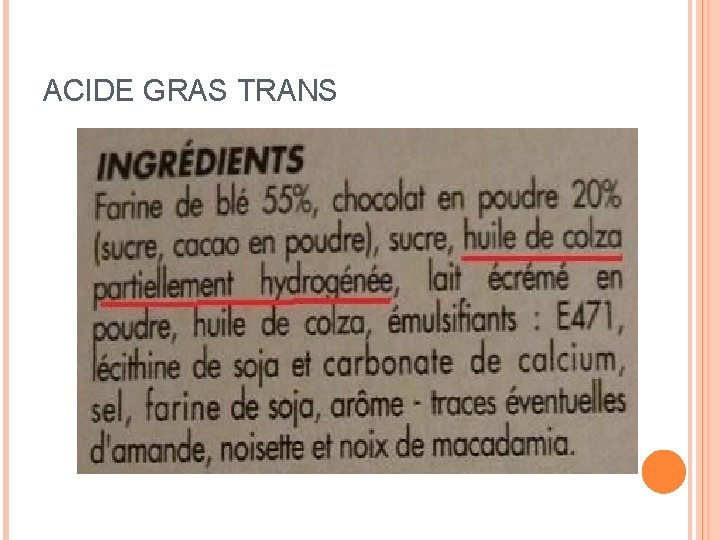 ACIDE GRAS TRANS 