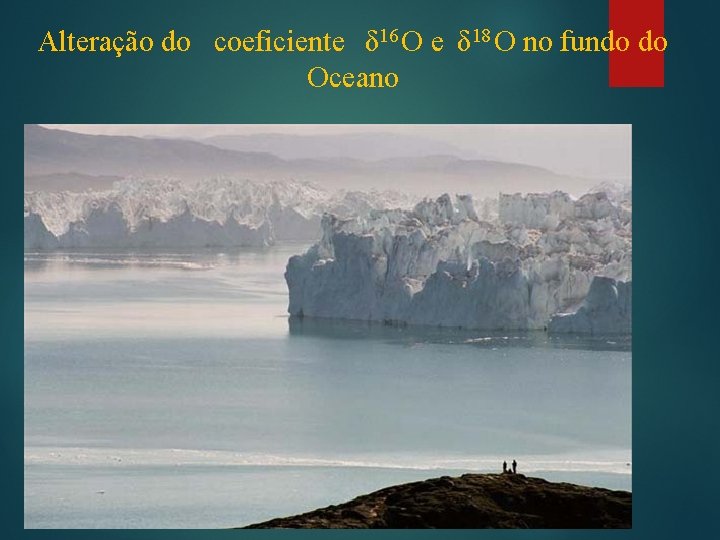 Alteração do coeficiente δ 16 O e δ 18 O no fundo do Oceano