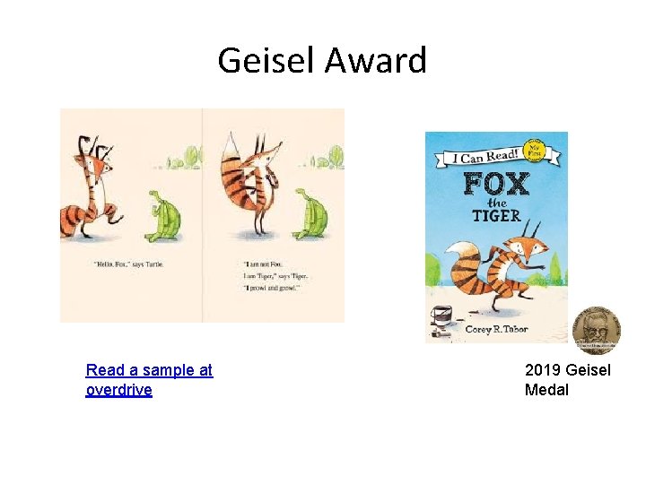 Geisel Award Read a sample at overdrive 2019 Geisel Medal 