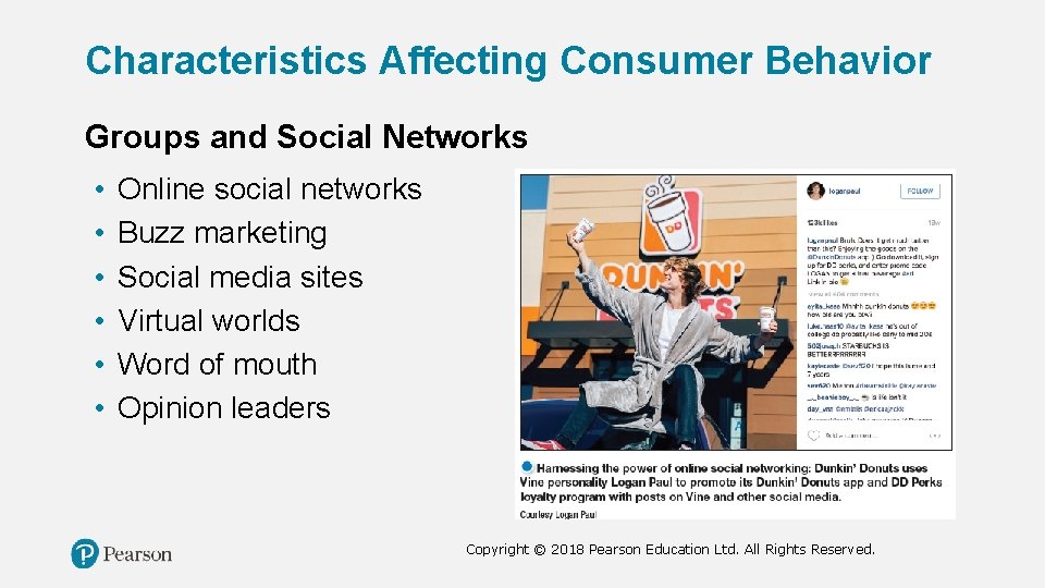 Characteristics Affecting Consumer Behavior Groups and Social Networks • • • Online social networks