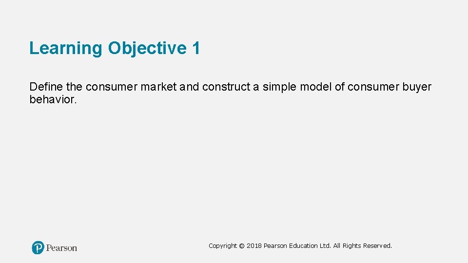 Learning Objective 1 Define the consumer market and construct a simple model of consumer