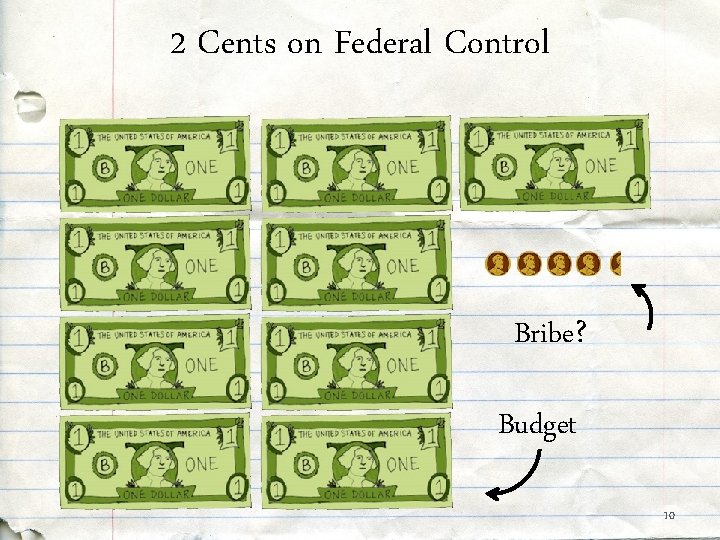 2 Cents on Federal Control Bribe? Budget 10 2 Cents on Federal Control Bribe? Budget 10
