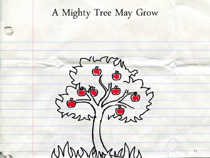 A Mighty Tree May Grow 13 A Mighty Tree May Grow 13