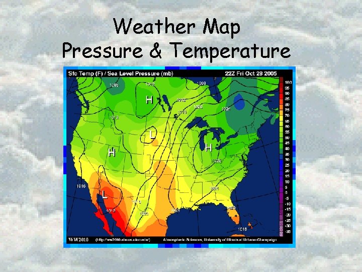 Weather Map Pressure & Temperature 