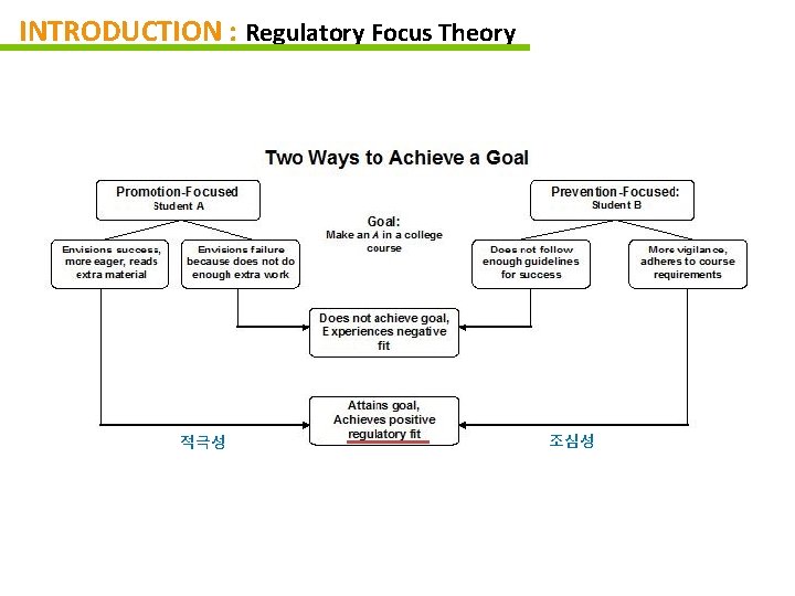 INTRODUCTION : Regulatory Focus Theory 적극성 조심성 