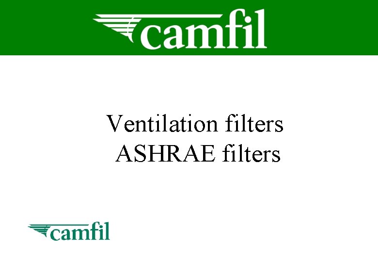 Ventilation filters ASHRAE filters 