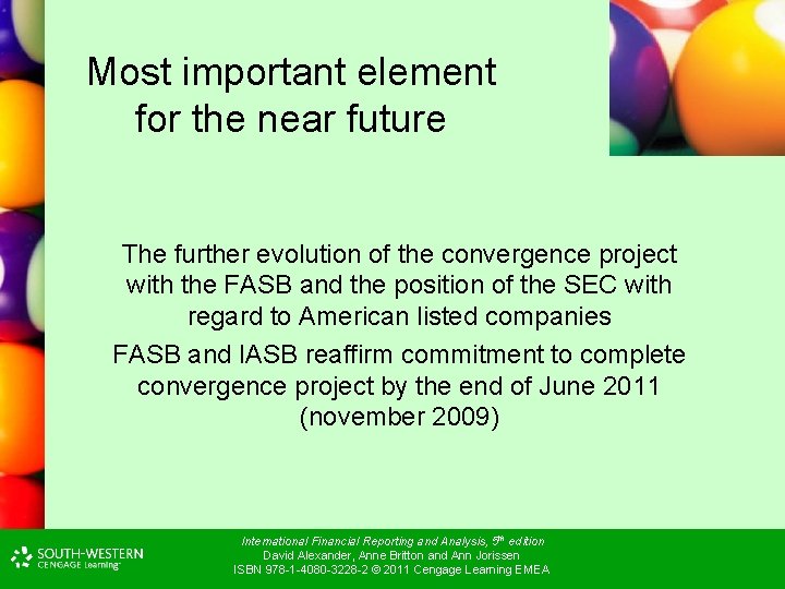 Most important element for the near future The further evolution of the convergence project Most important element for the near future The further evolution of the convergence project